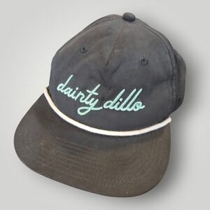 Dainty Dillo Gray Roper Hat Decky Script Snapback Austin Texas Bar Merch Brewery